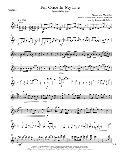 For Once In My Life (arr. Lorento Golofeev)