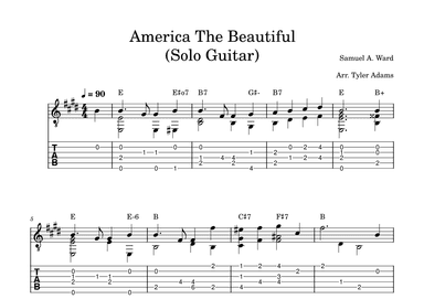 America The Beautiful (Solo Guitar) (arr. Tyler Adams)