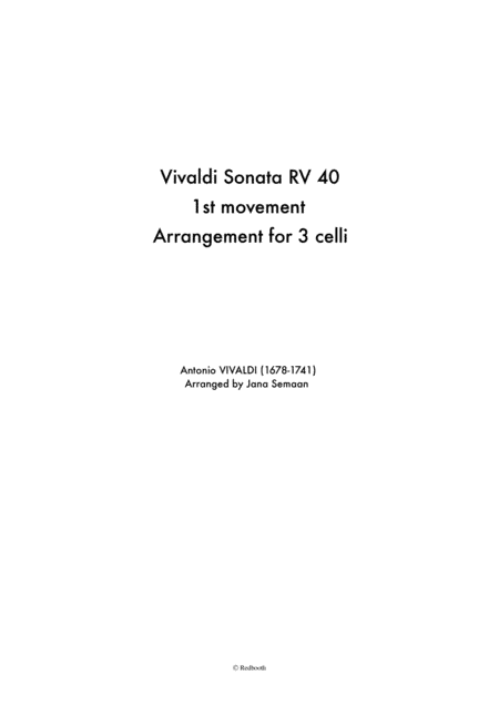 Sonata in E minor, RV 40 (1st movement) (arr. Jana Semaan)