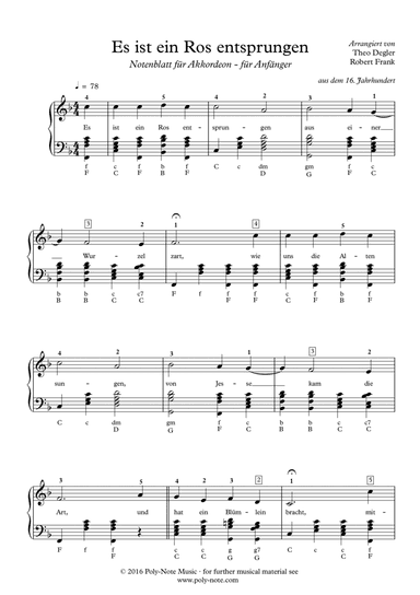 ES IST EIN ROS ENTSPRUNGEN (arr. Theo Degler)