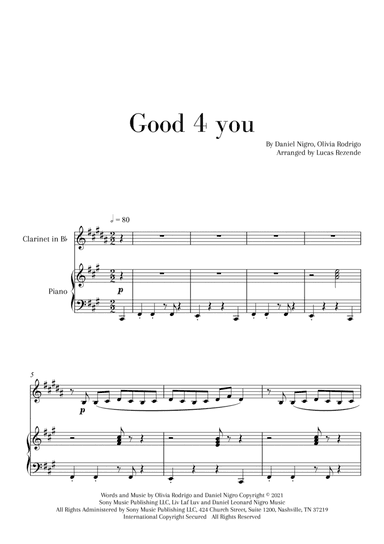 Good 4 U (arr. Lucas Rezende)