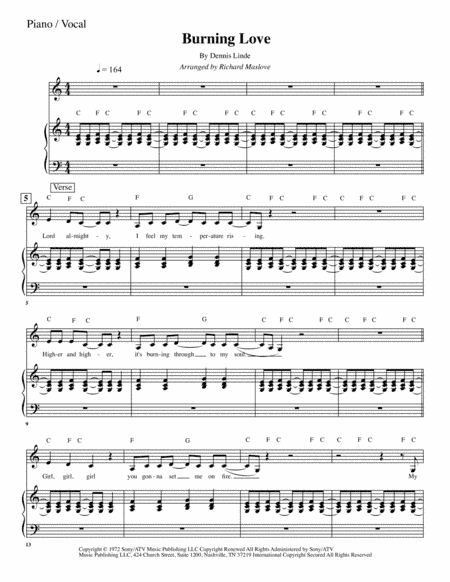 Burning Love (arr. Richard Maslove)