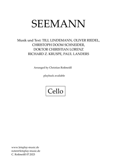 Seemann (arr. Christian Roßmeißl)