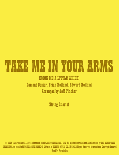Take Me In Your Arms (rock Me A Little While) (arr. Jeff Tincher)
