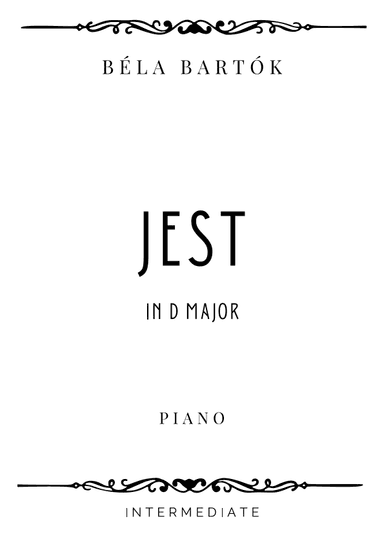 Bartok - Jest in D Major - Intermediate (arr. Piacere Music Sheets)