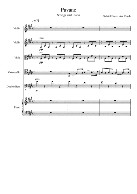 Faure's Pavane Op. 50 for Strings and Piano (arr. Farah Wu)