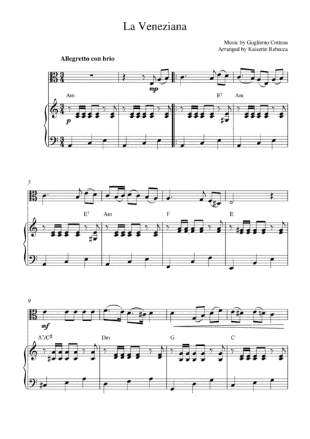 La Veneziana (arr. Kaiserin Rebecca)