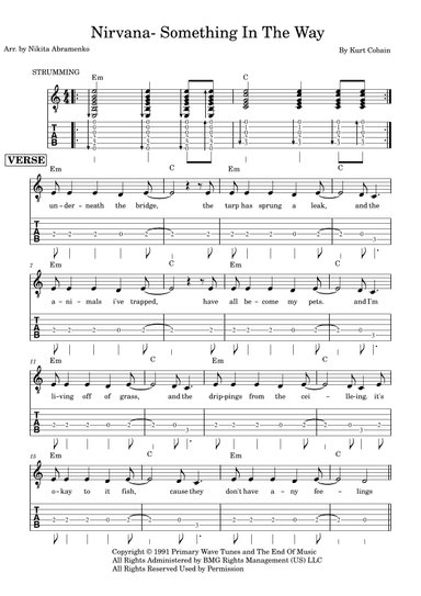 Something In The Way (arr. Nikita Abramenko)