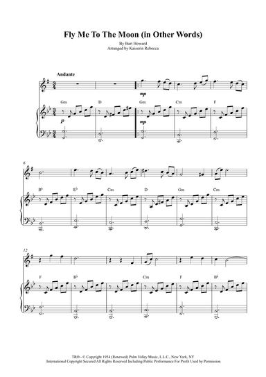 Fly Me To The Moon (in Other Words) (arr. Kaiserin Rebecca)