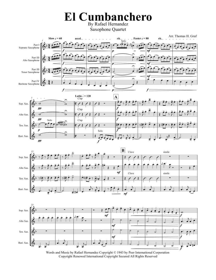 El Cumbanchero (arr. Thomas H. Graf)