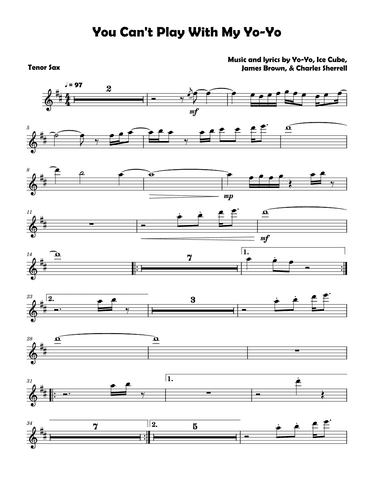You Can't Play With My Yo-yo (arr. David Lartey)