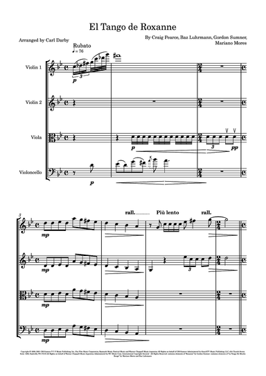 El Tango De Roxanne (arr. Carl Darby)