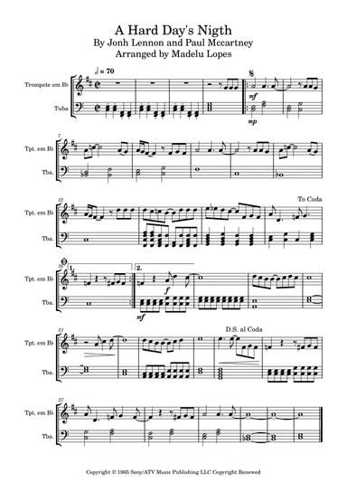 Another Hard Day's Night (arr. Madelu Lopes)