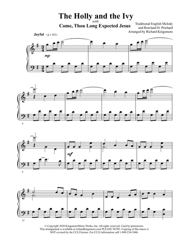 The Holly and the Ivy with Come, Thou Long Expected Jesus (arr. Richard Kingsmore)