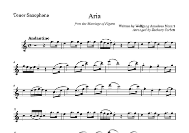 Aria from the Marriage of Figaro (arr. Zachary Corbett)