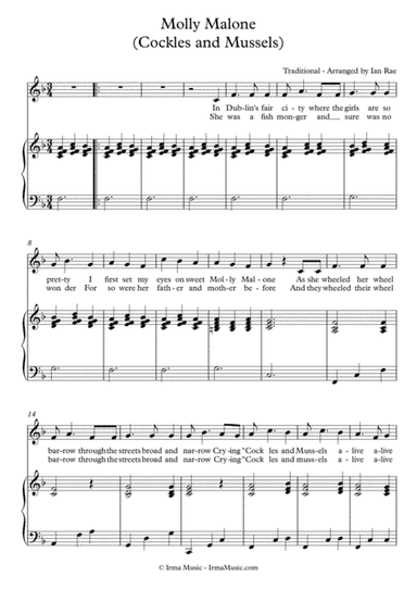 Molly Malone (Cockles and Mussels) - Vocal Arrangement (arr. Ian Rae)