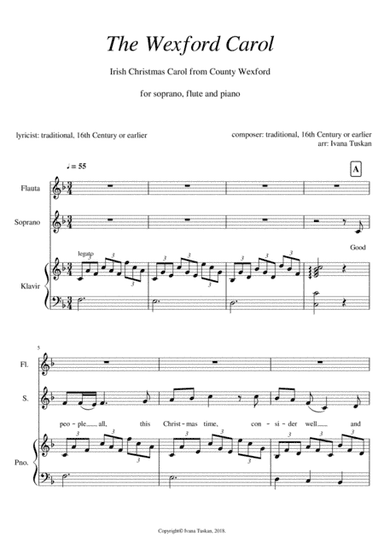The Wexford Carol for sopran, flute and piano (arr. Ivana Tuskan)