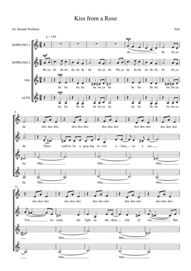Kiss From A Rose (arr. Hannah Wickham)