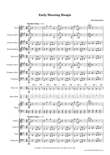 Early Morning Boogie - for medium orchestra
