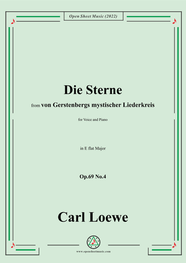 Loewe-Die Sterne,Op.69 No.4,in E flat Major (arr. OSM Press)