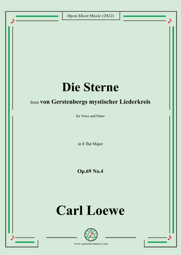 Loewe-Die Sterne,Op.69 No.4,in E flat Major (arr. OSM Press)