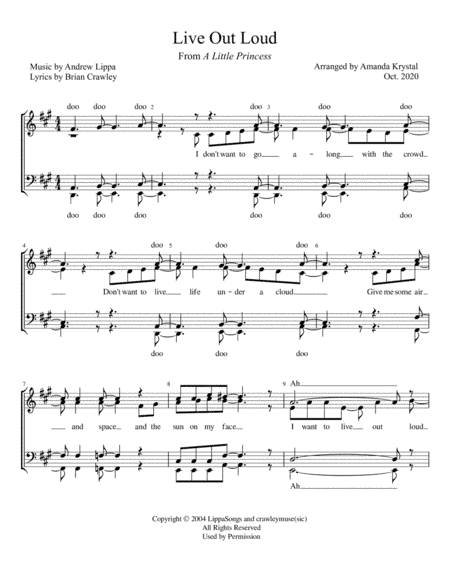 Live Out Loud (arr. Amanda Krystal)