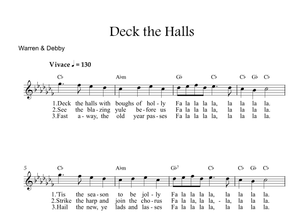 Deck the Halls (arr. Warren & Debby)