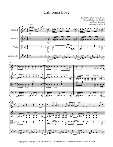 California Love (remix) (arr. Alicia S.)