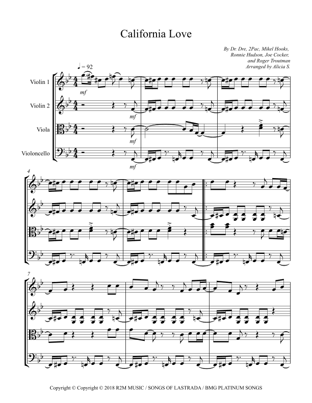California Love (remix) (arr. Alicia S.)