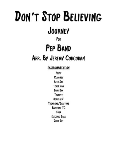 Don't Stop Believin' (arr. Jeremy Corcoran)