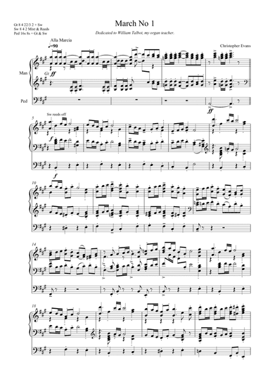 March No 1 for Organ