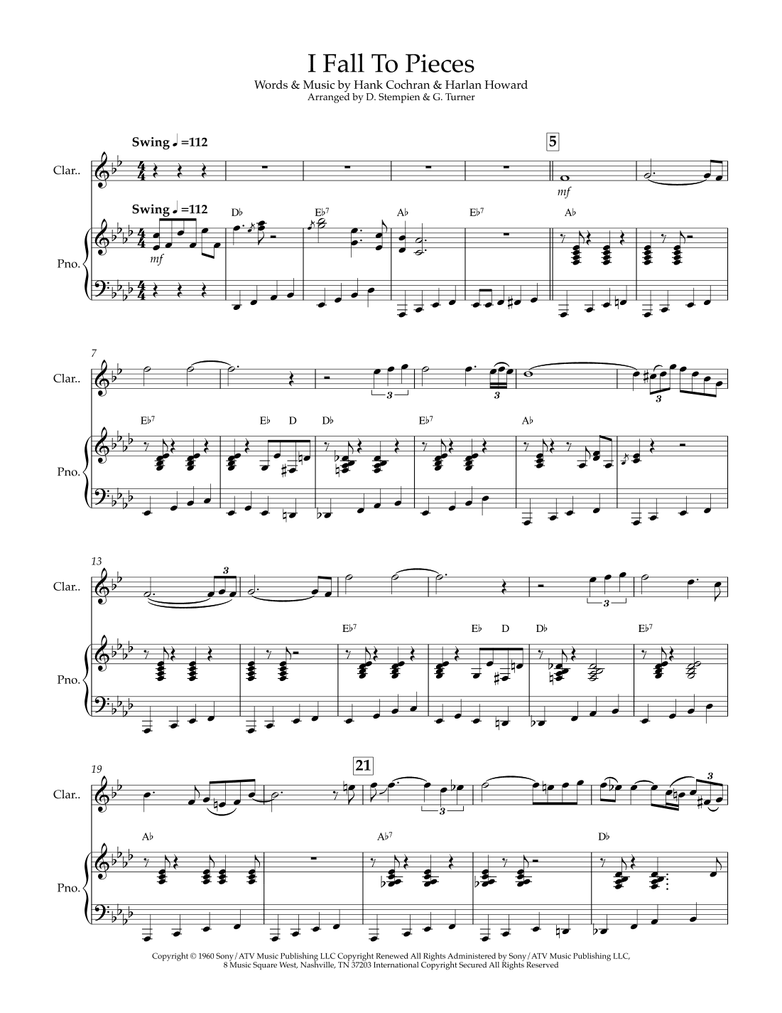 I Fall To Pieces (arr. Debra E. Stempien, Gregory H. Turner)