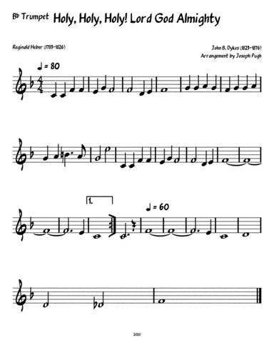 Holy Holy Holy Lord God Almighty (Brass Quintet) (arr. Joseph Pugh)