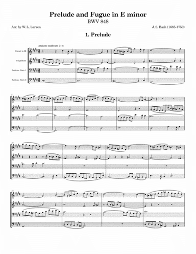 JS Bach - Prelude and Fugue BWV 849 (arr. W L Larsen)