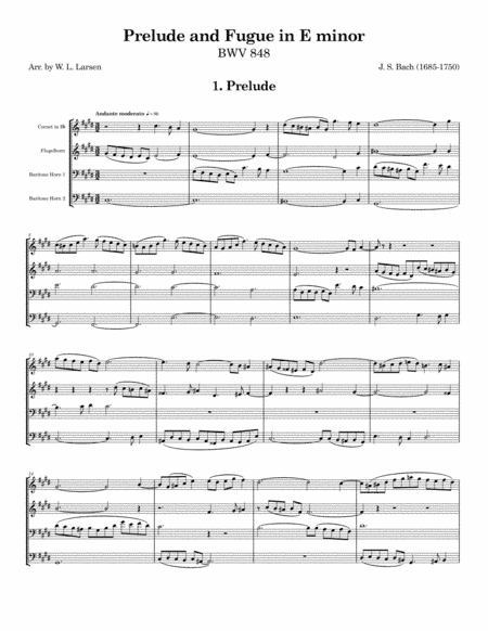 JS Bach - Prelude and Fugue BWV 849 (arr. W L Larsen)