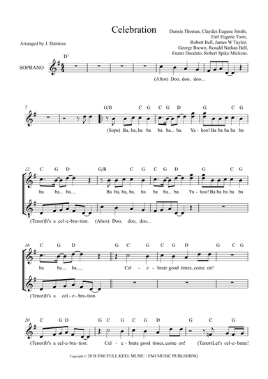 Celebrate (arr. J. Daintree)