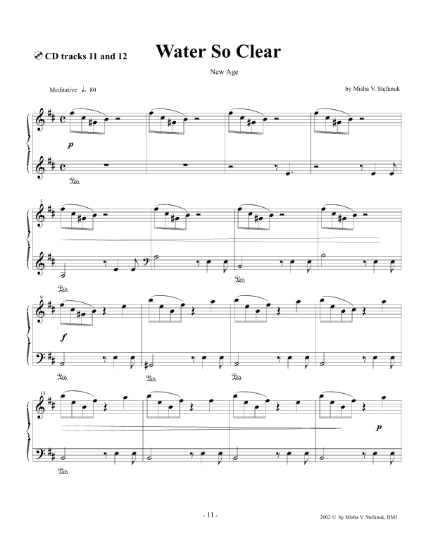 Water So Clear, easy New Age