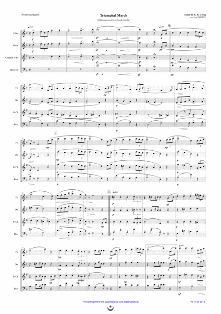 Triumphal March (Grieg) (arr. Josef Štastný)