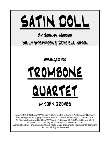 Satin Doll (arr. John Groves)