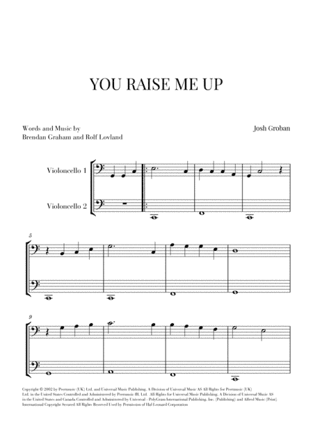 You Raise Me Up (arr. Cadenza Editions)