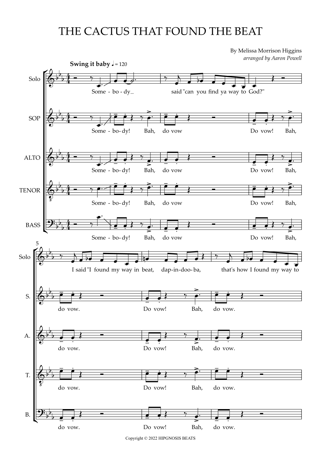 The Cactus That Found The Beat (arr. Aaron Powell)