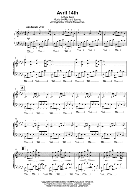 Avril 14th (arr. Takumi Motokawa)