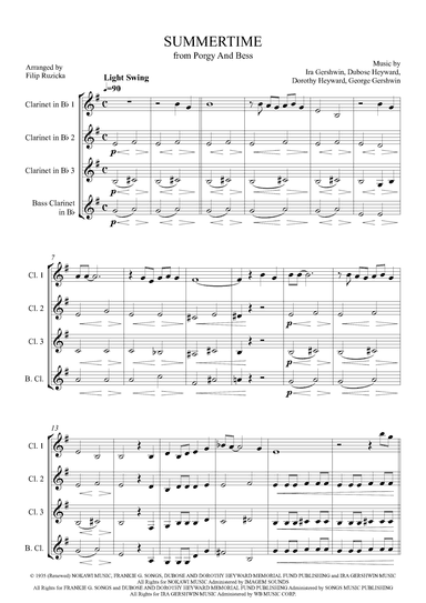 Summertime (arr. Filip Růžička)
