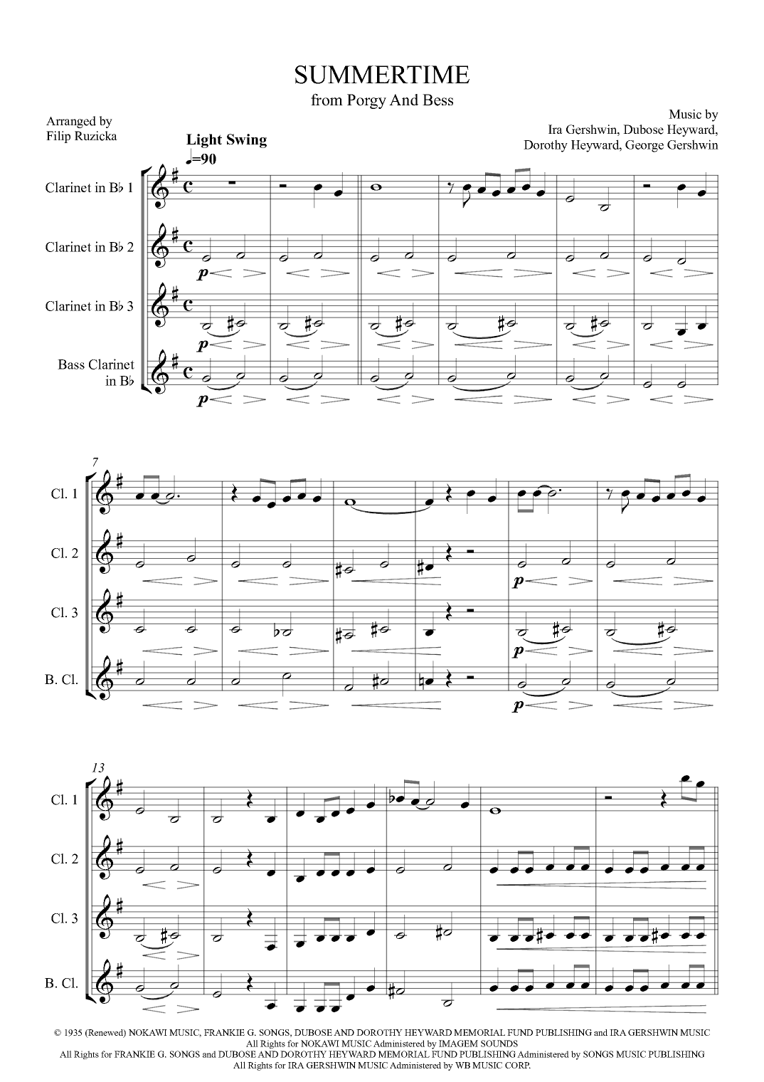 Summertime (arr. Filip Růžička)