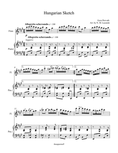 Hungarian Sketch (arr. Nick Lacanski)