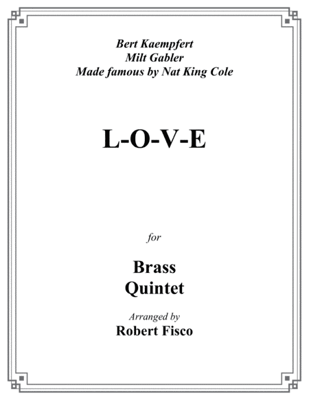 L-O-V-E (arr. Robert Fisco)