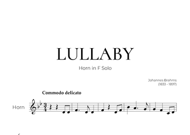 Lullaby (French Horn Solo) - Johannes Brahms (arr. Pedro Merendi)