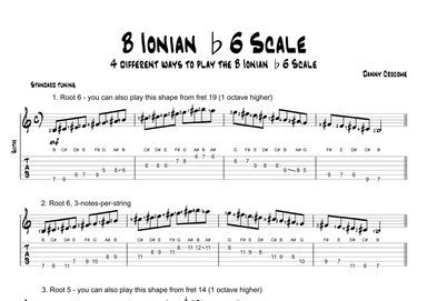 B Ionian b6 Scale (4 Ways to Play)