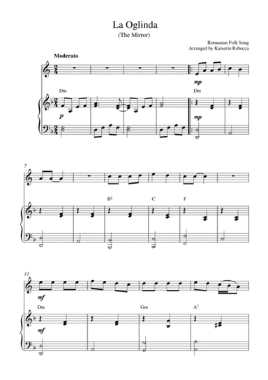 La Oglinda (The Mirror) (arr. Kaiserin Rebecca)