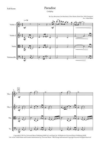 Paradise (arr. Fabio Britto)